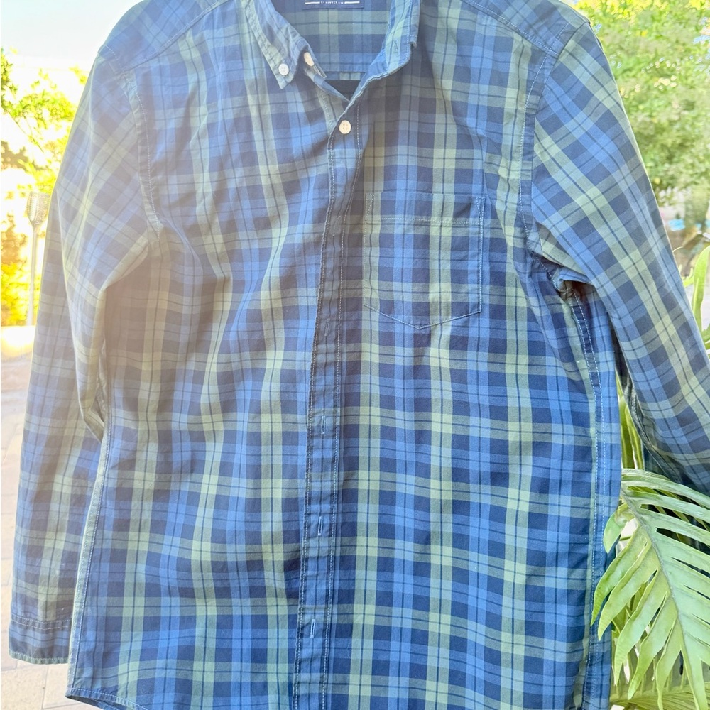 Hawker Rye Blue and Green Plaid Shirt